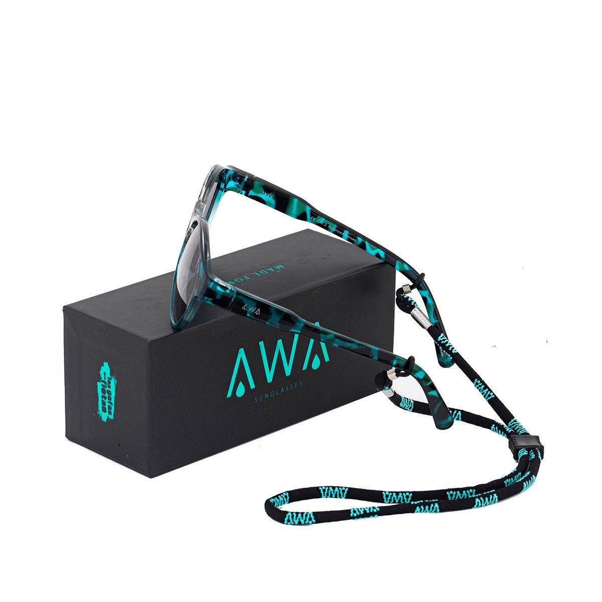 CORDÓN FLOTANTE TUBULAR AJUSTABLE NEGRO AWA