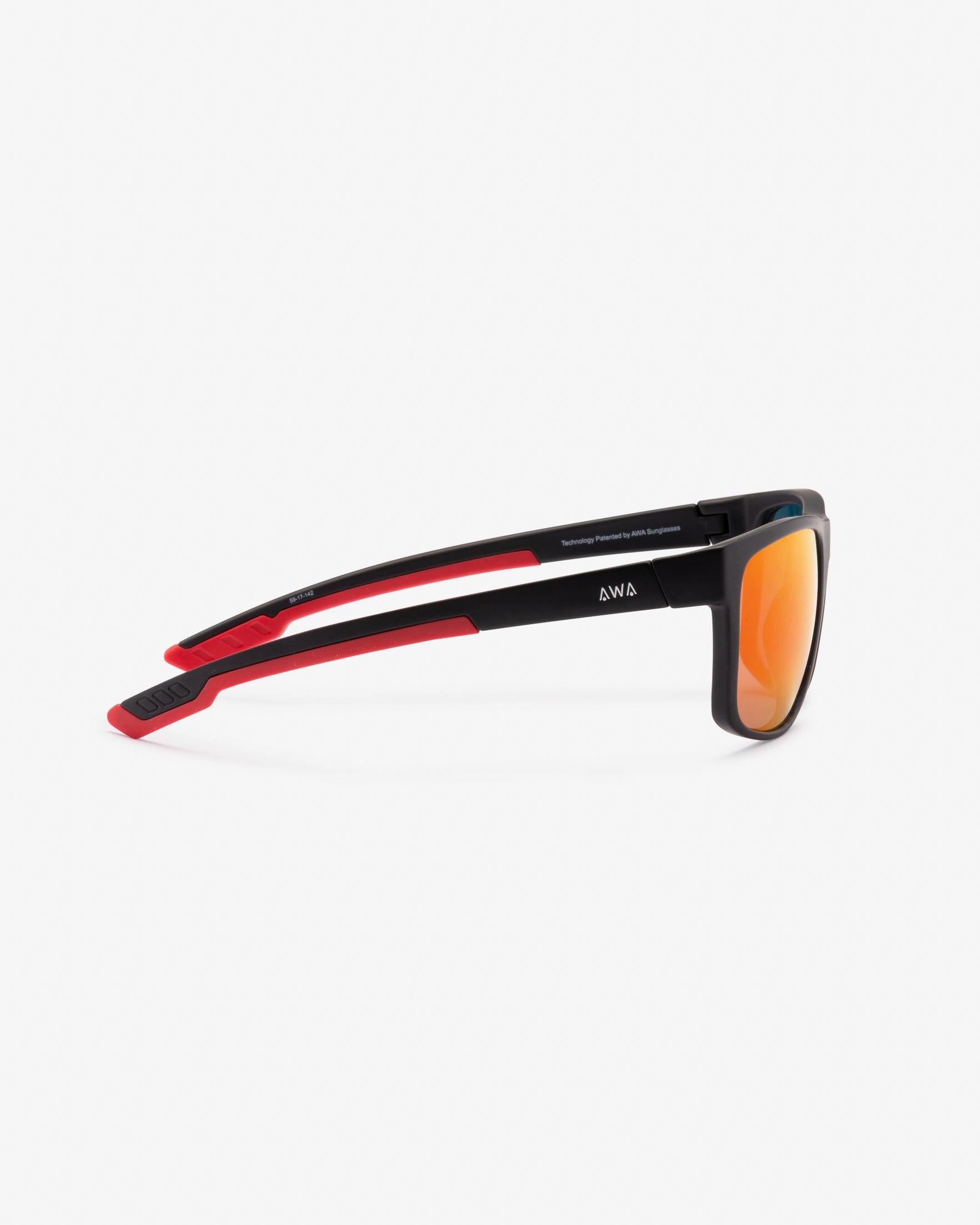 MERA- BLACK RED MIRROR LENSES