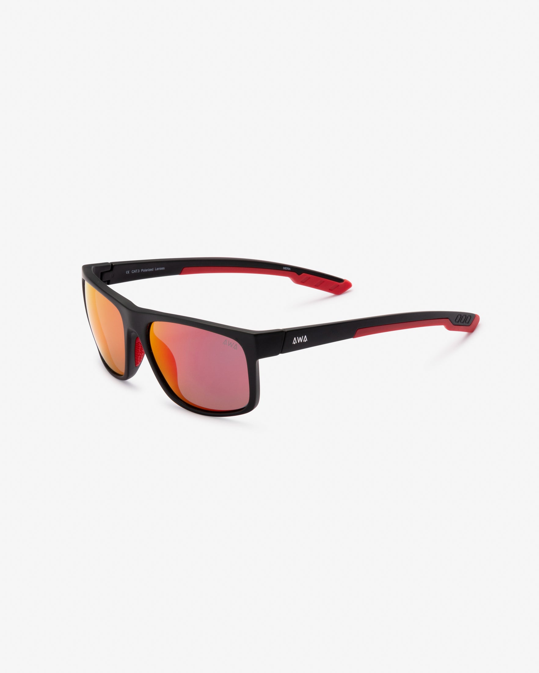MERA- BLACK RED MIRROR LENSES