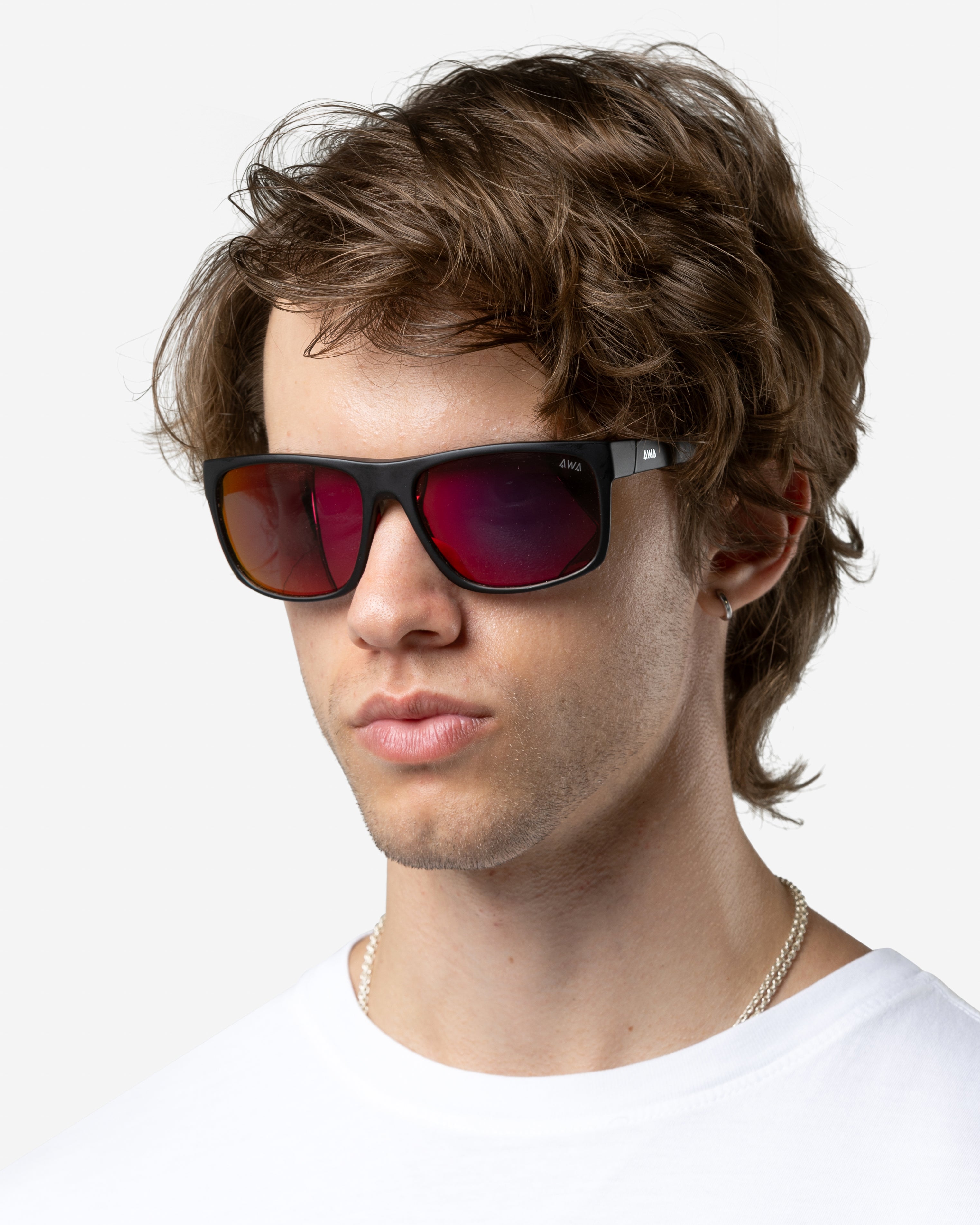 MERA- BLACK RED MIRROR LENSES